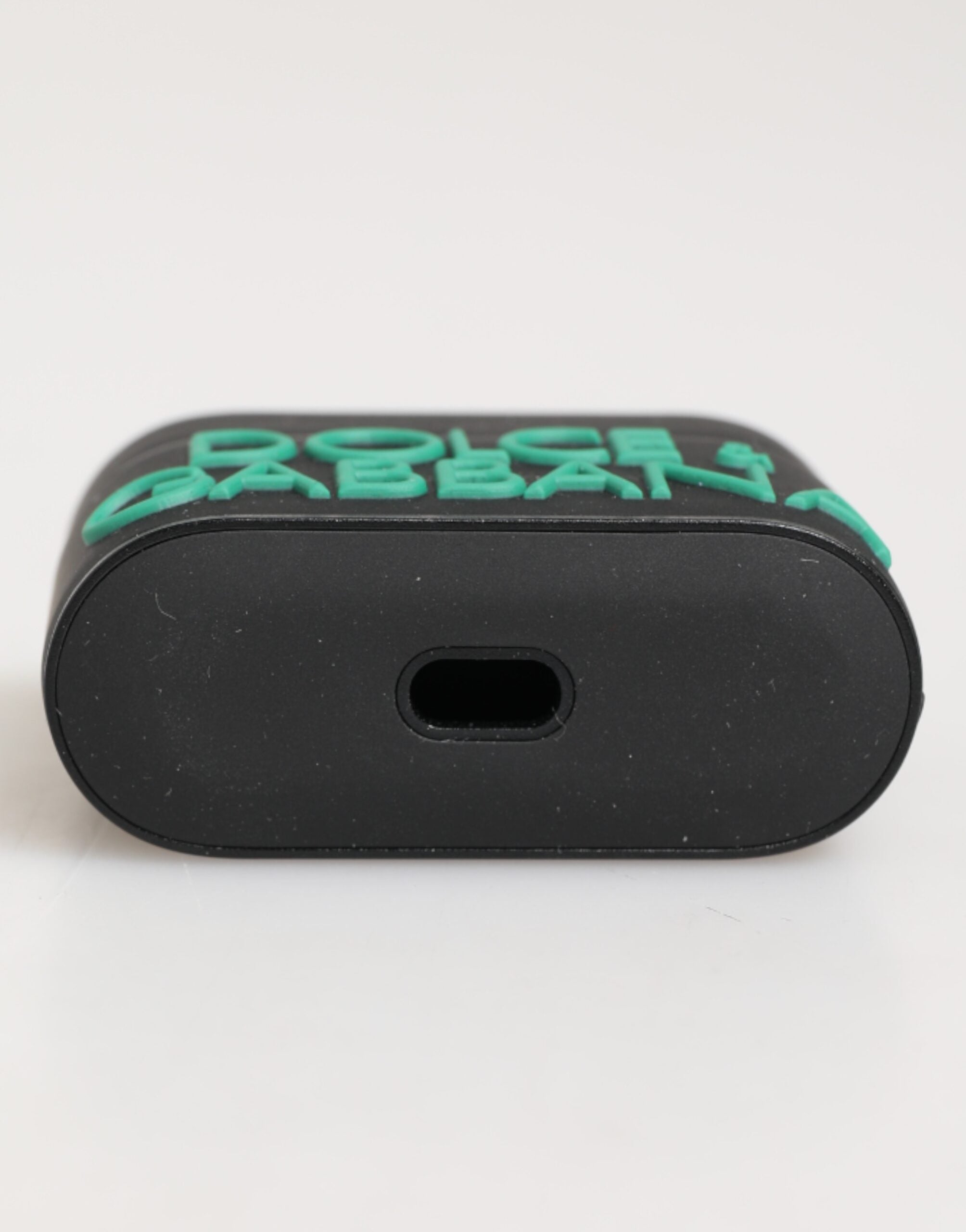 AirPods Case Accessoire Schwarz Minze Gummi Logo Geprägt