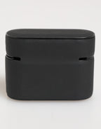 Black Orange Rubber Logo Embossed Accessory Airpods Case