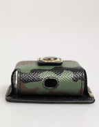 Multicolor Camouflage Leder Metall Zubehör Airpods Hülle
