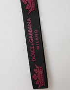 Black Burgundy Nylon DG Logo Crown Holder Keychain Keyring
