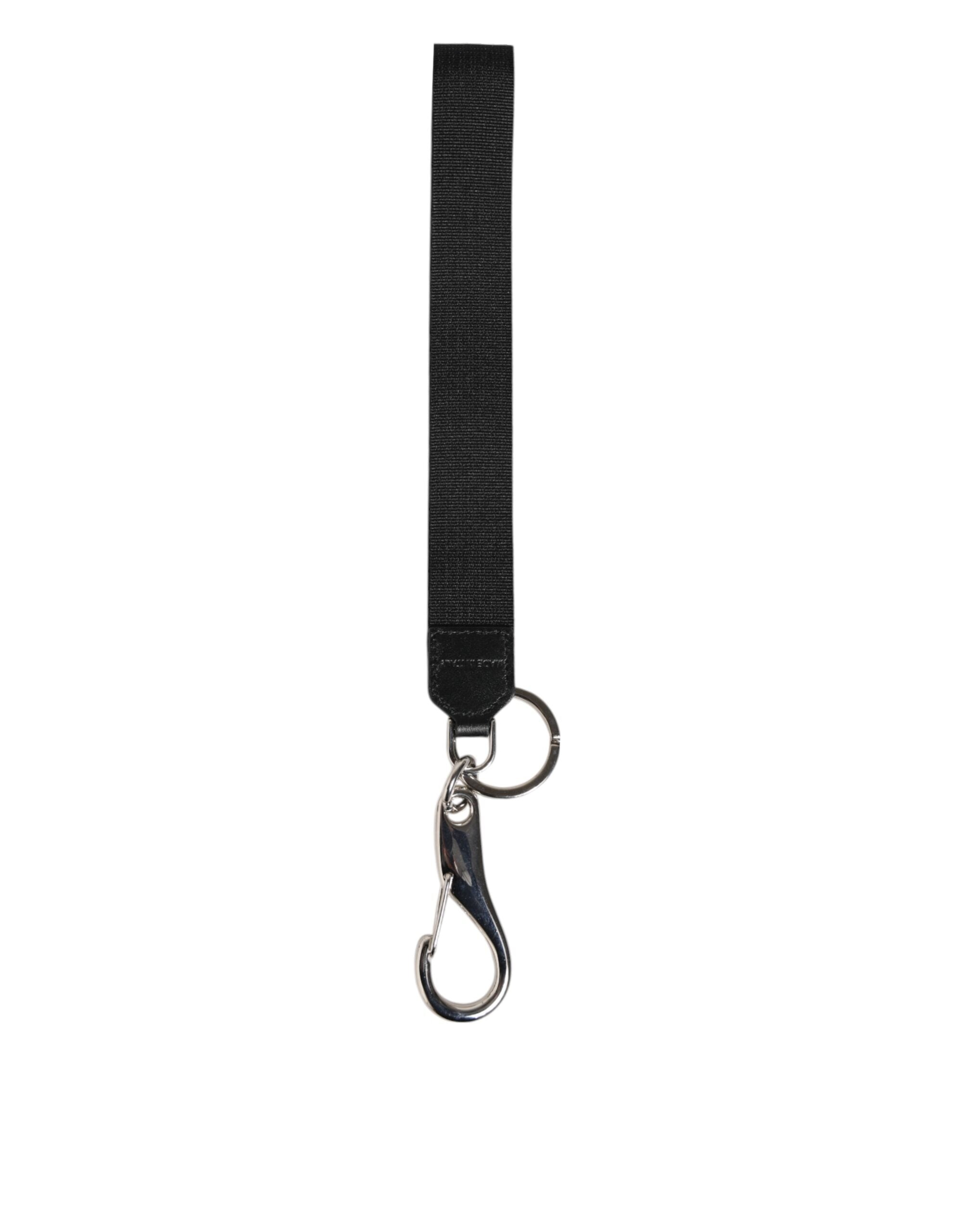 Black Burgundy Nylon DG Logo Crown Holder Keychain Keyring