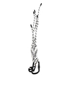 Black White Polyester Tape String DG Logo Keychain Keyring