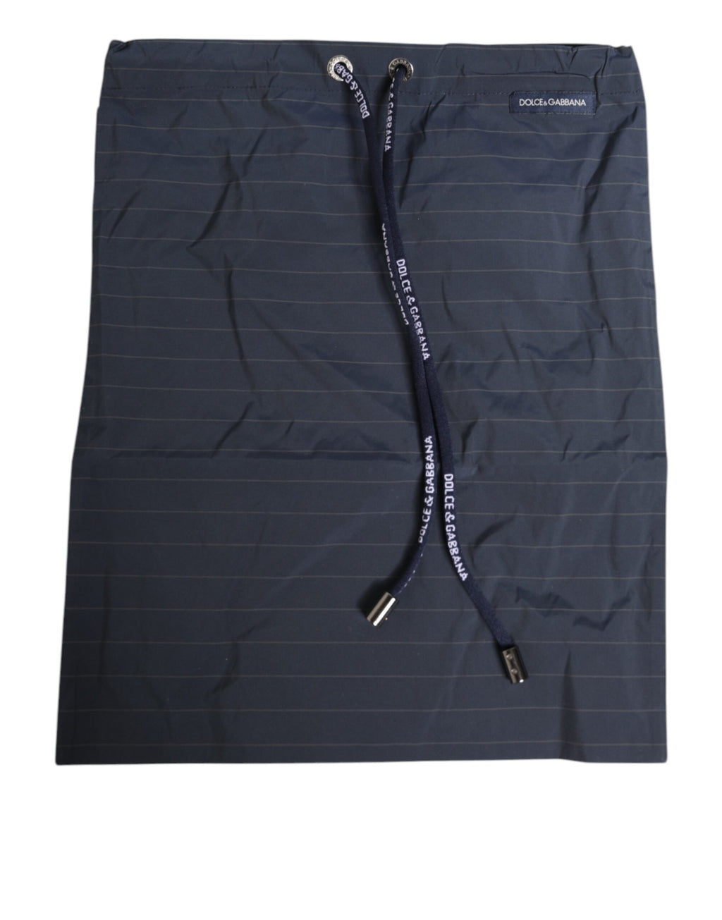 Herren-Badeshorts aus marineblauem Polyester mit Nadelstreifen