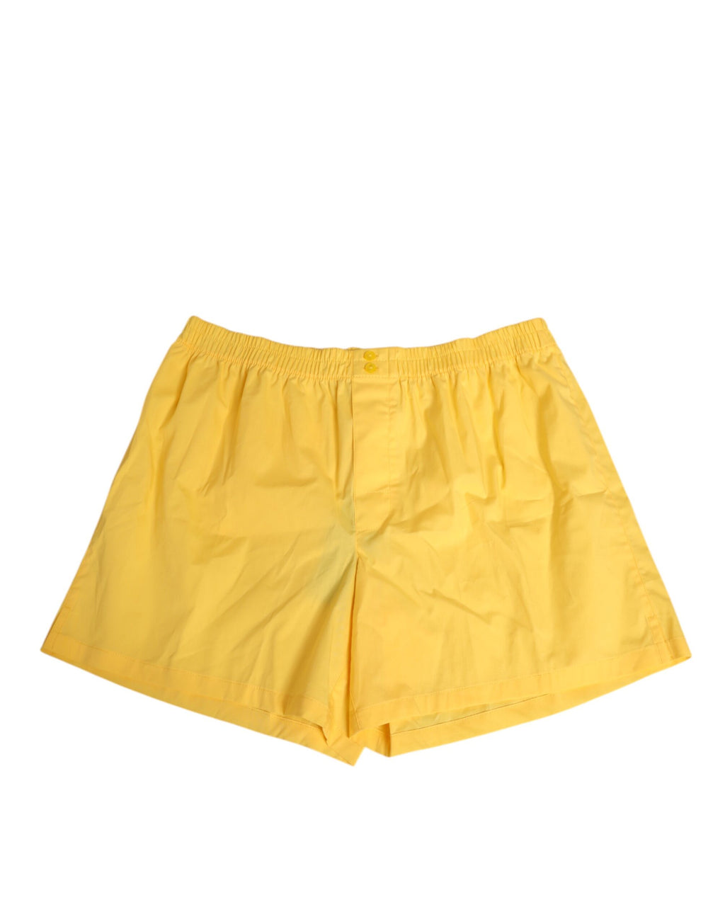 Gelbe Badeshorts aus Baumwolle mit elastischem Bund
