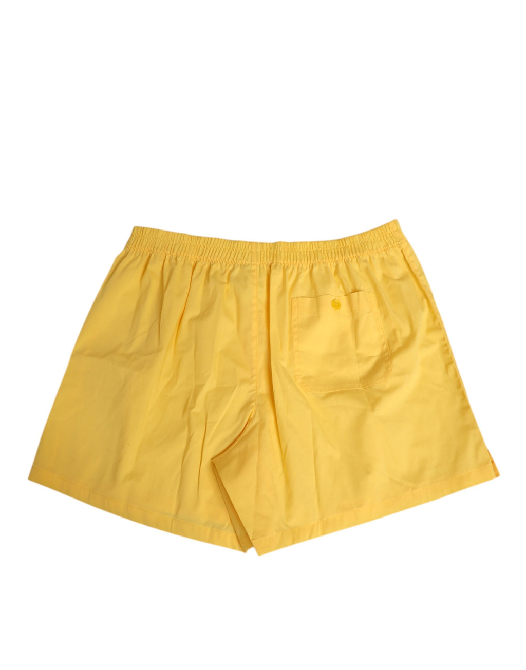 Gelbe Badeshorts aus Baumwolle mit elastischem Bund