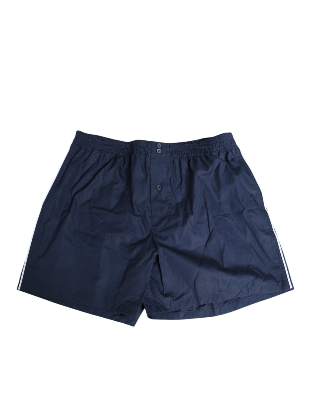 Marineblaue Baumwoll-Badehose mit Gummizug und Knöpfen