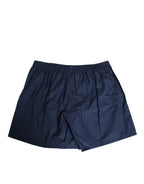 Marineblaue Baumwoll-Badehose mit Gummizug und Knöpfen