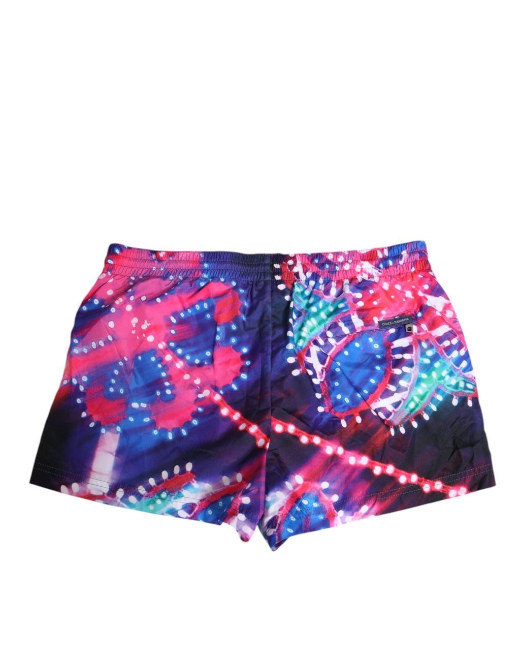 Mehrfarbige Neonprint-Badeshorts aus Polyester
