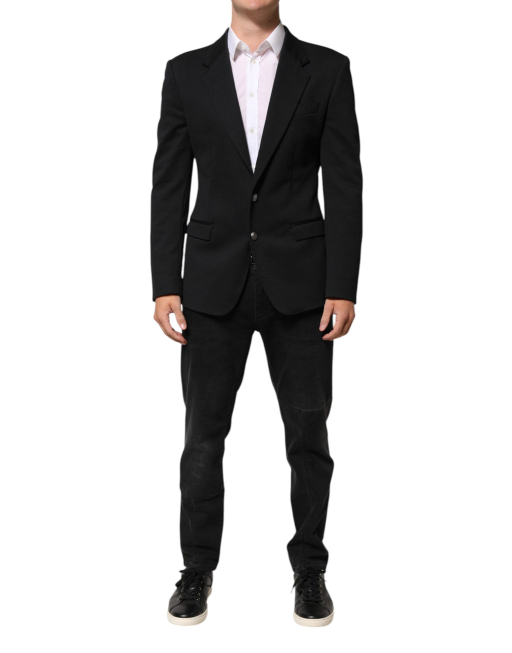 Dunkelblauer Baumwoll-Herrenblazer