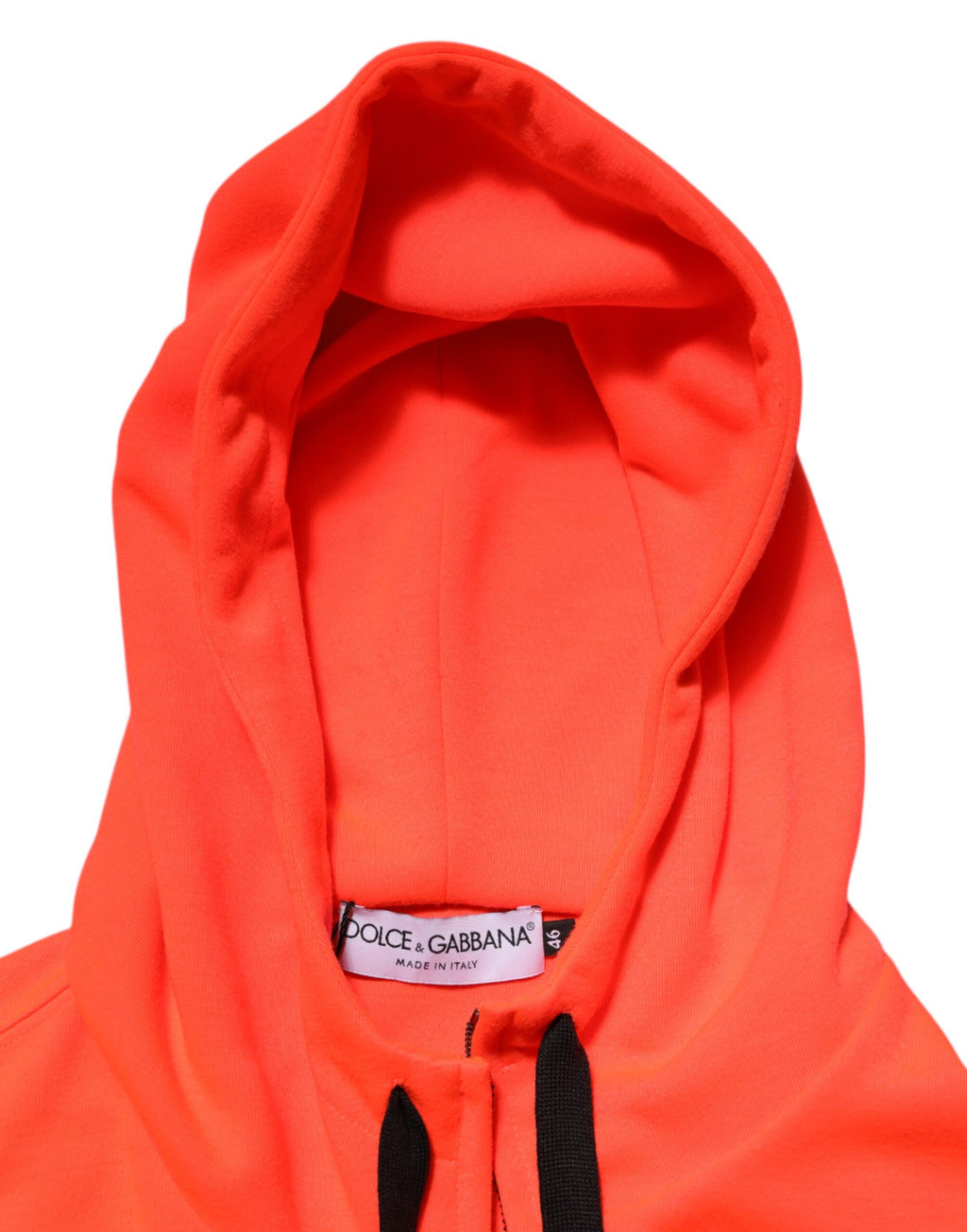 Rot leuchtender Kapuzenpullover mit Logo-Patch aus Polyester