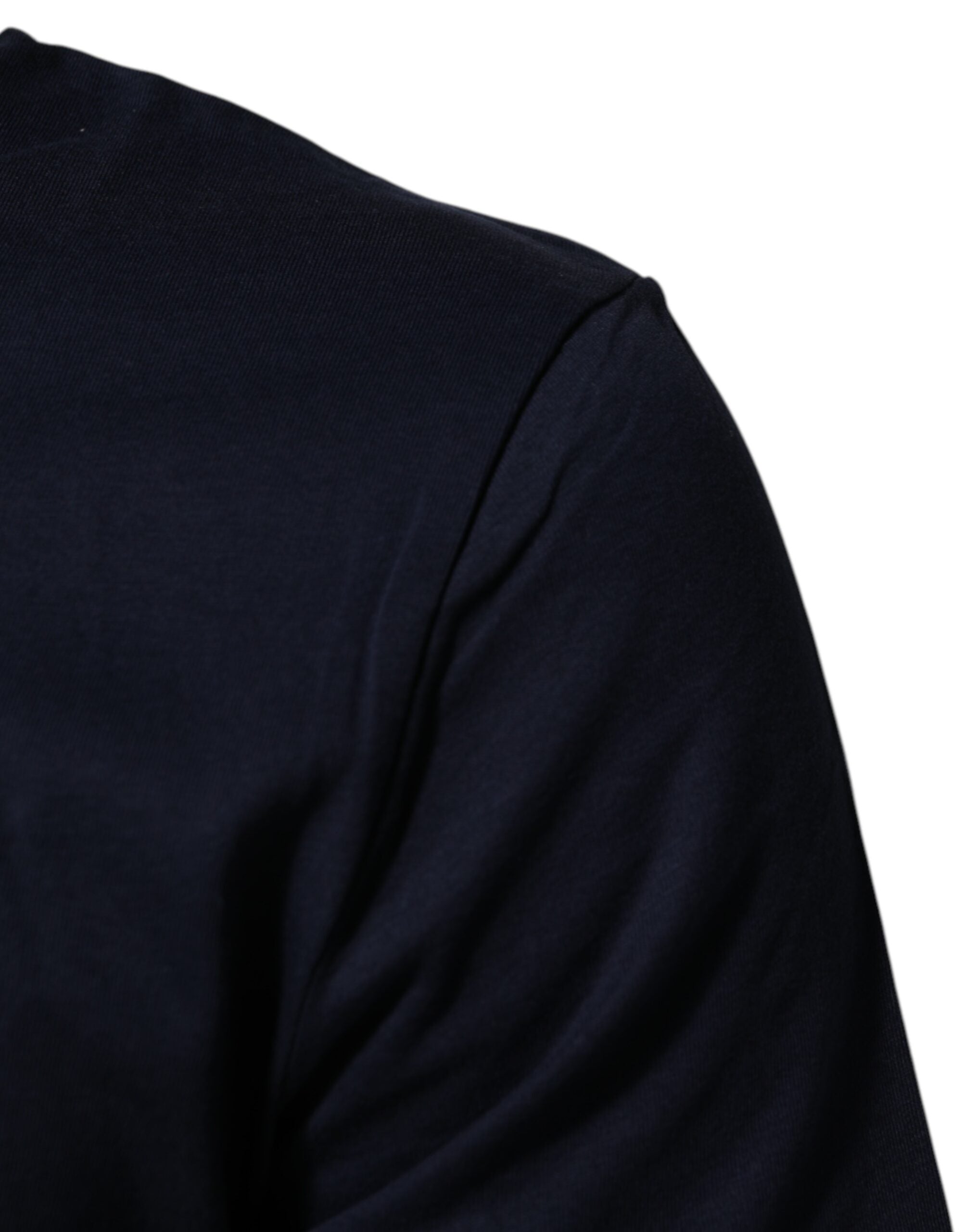 Dunkelblaues Baumwoll-T-Shirt für Herren mit DG-Logo-Print
