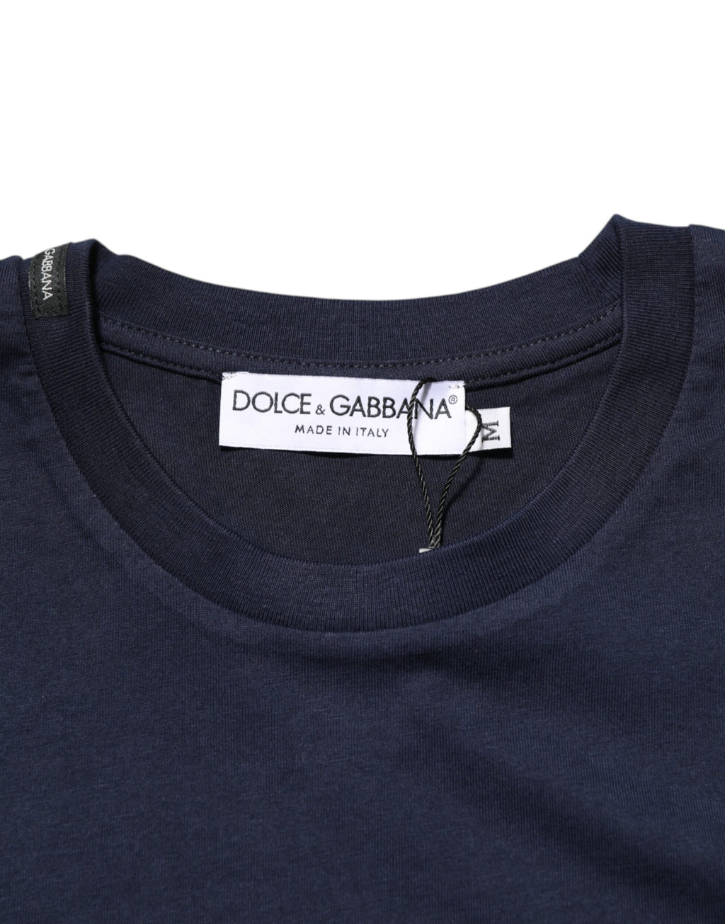 Dunkelblaues Baumwoll-T-Shirt für Herren mit DG-Logo-Print