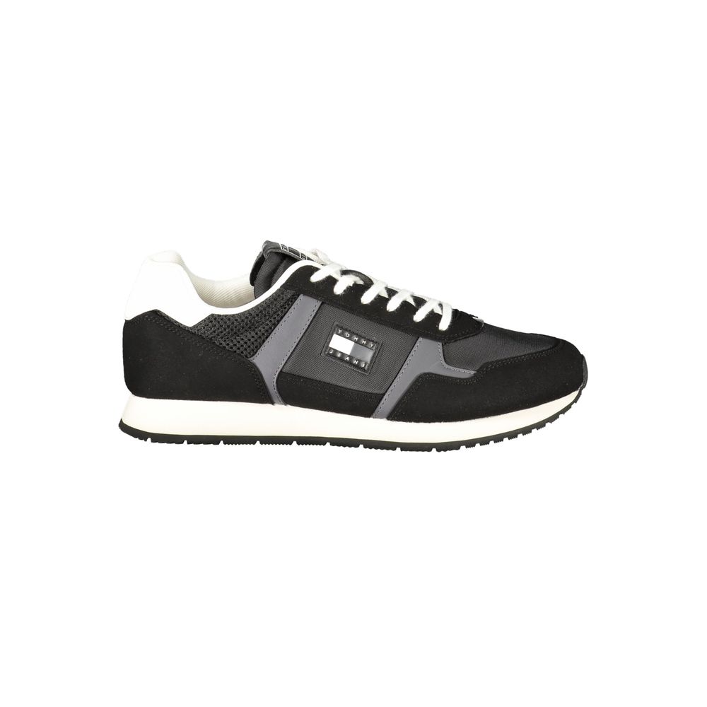 Schwarzer Polyurethan-Herrensneaker