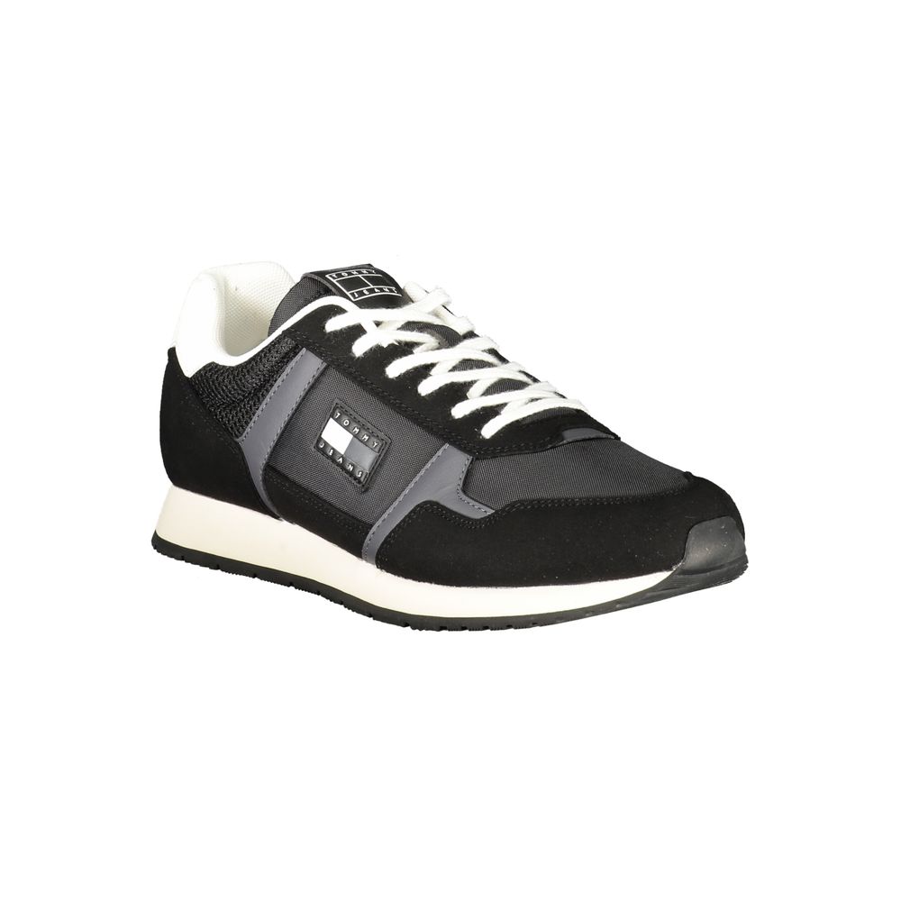 Schwarzer Polyurethan-Herrensneaker