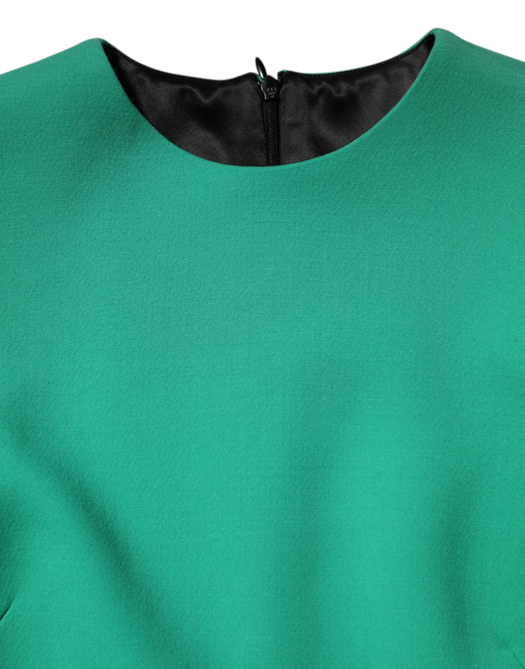 Grünes Mini-Langarmkleid aus Viskose-Acetat