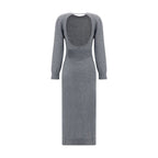 Gray Cashmere Casual Dress