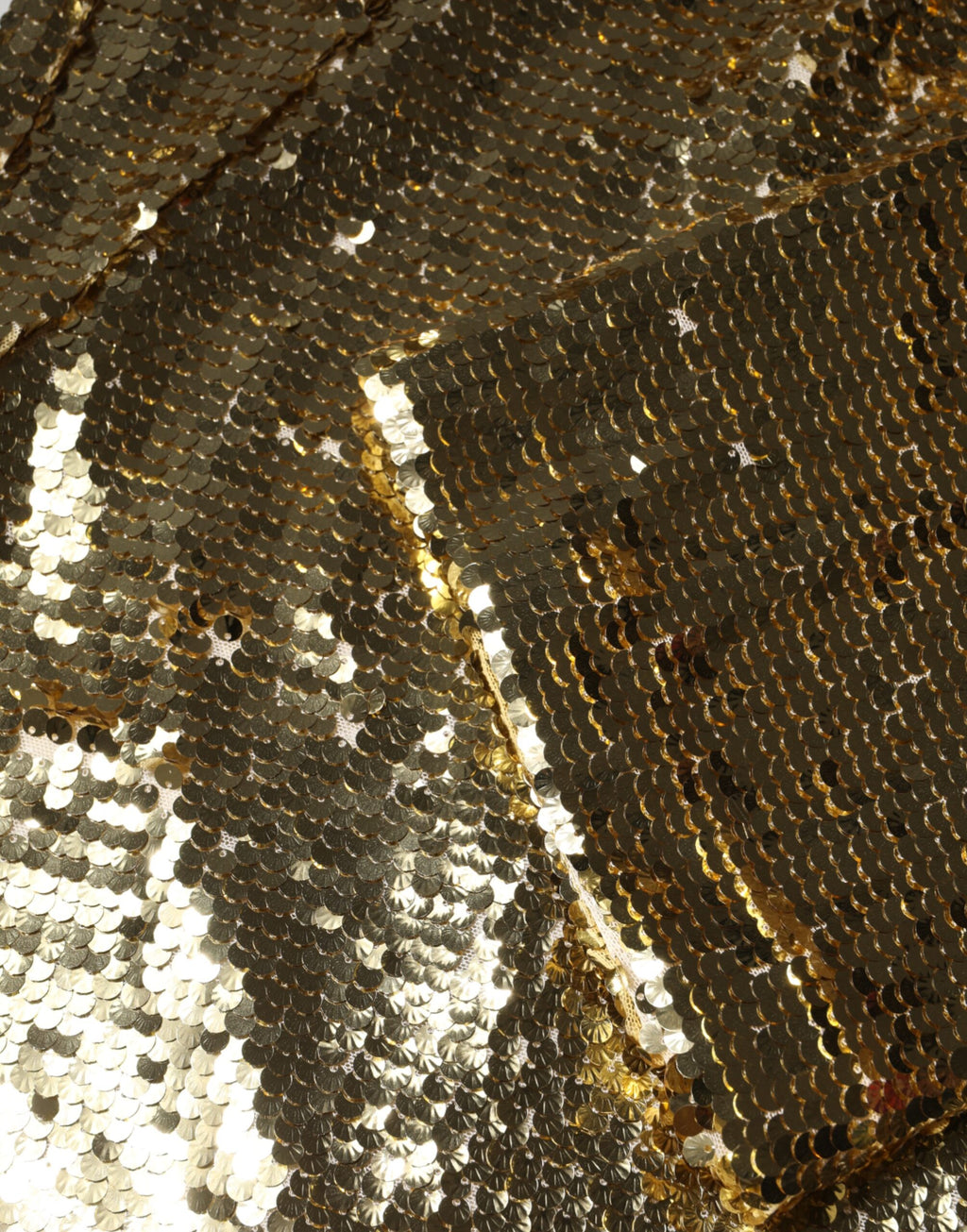 Gold Pailletten Langarm Minikleid