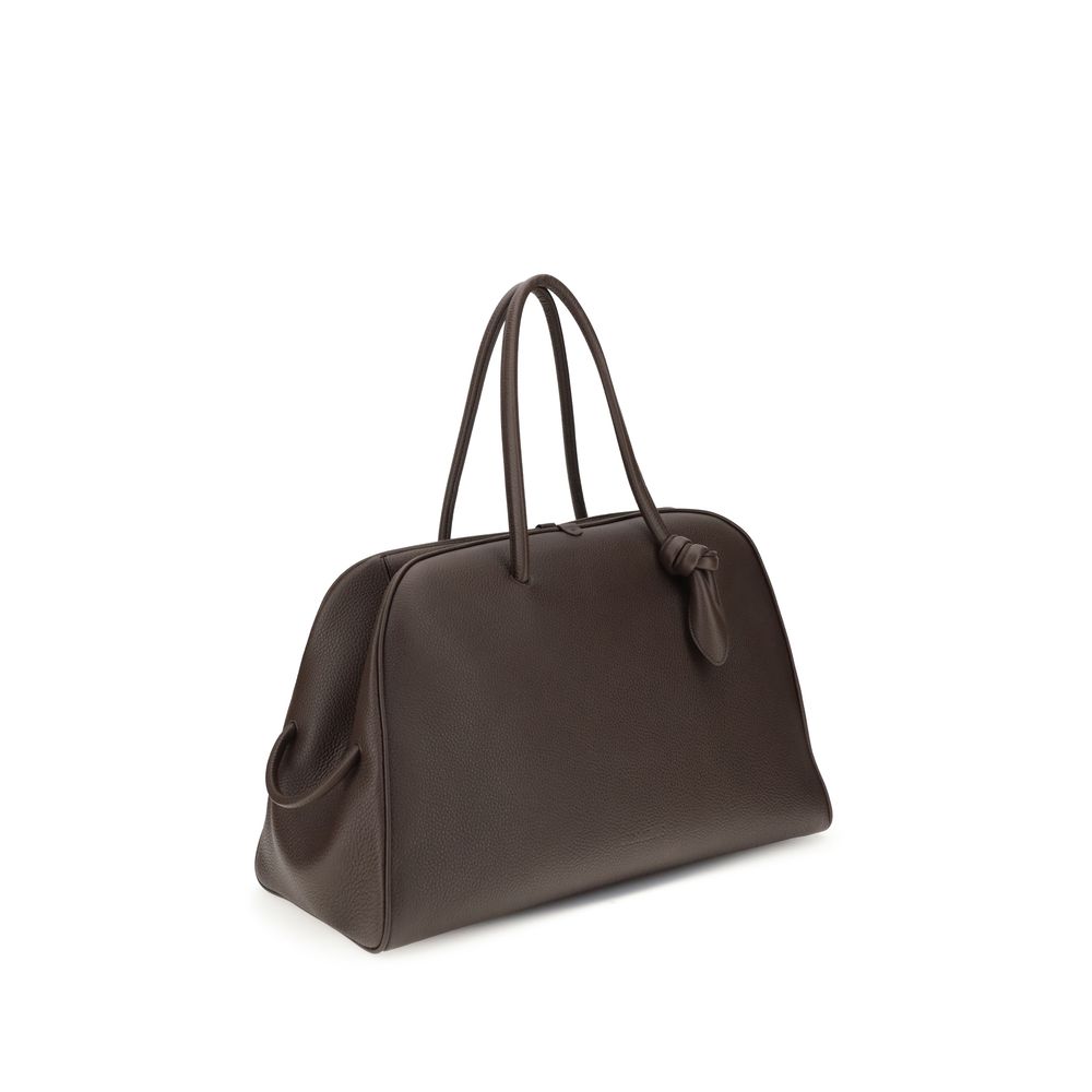Handtasche aus braunem Kalbsleder vom Hausrind