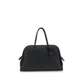 Schwarze Handtasche aus Kalbsleder (Bos Taurus)