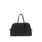 Schwarze Handtasche aus Kalbsleder (Bos Taurus)