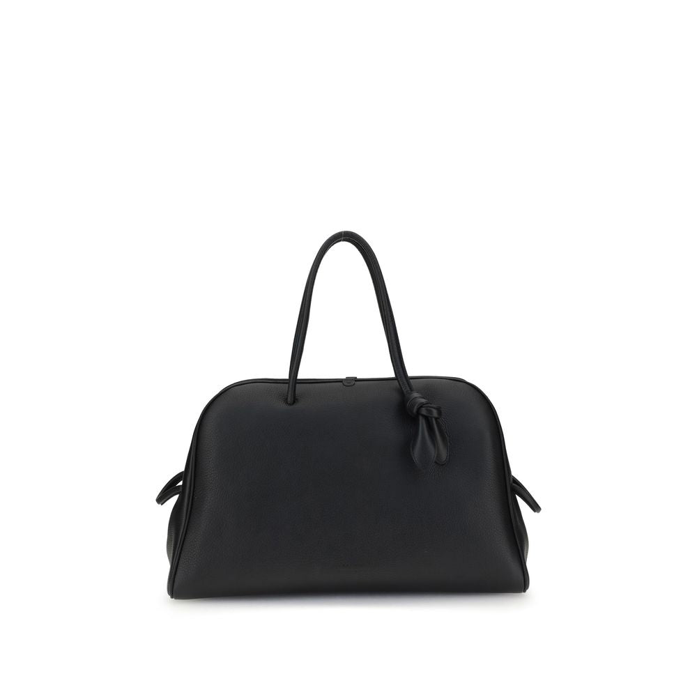 Schwarze Handtasche aus Kalbsleder (Bos Taurus)
