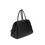 Schwarze Handtasche aus Kalbsleder (Bos Taurus)
