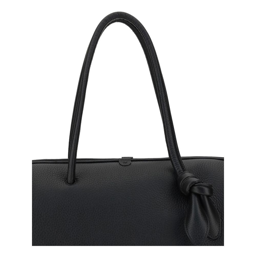 Schwarze Handtasche aus Kalbsleder (Bos Taurus)