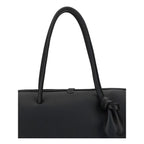 Schwarze Handtasche aus Kalbsleder (Bos Taurus)