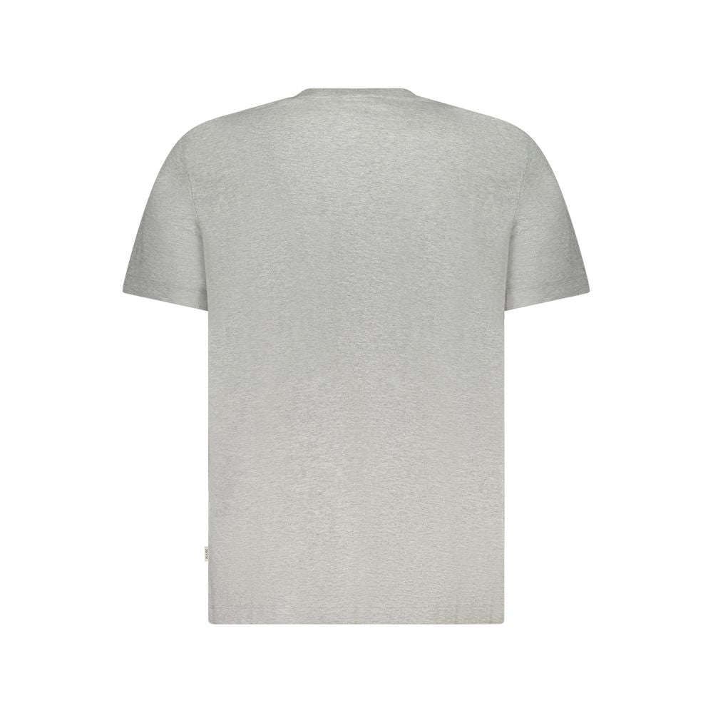 Graues Baumwoll-Herren-T-Shirt