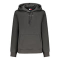 Black Cotton Women's Sweatshirt Hoodie