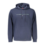 Blue Cotton Men's Hoodie Sweatshirt