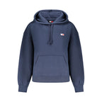 Blue Cotton Women Sweatshirt
