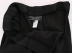 Black Stretch Straight Fit Dress Trousers