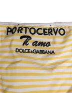 White Yellow Stripe Tie Side Logo Underwear