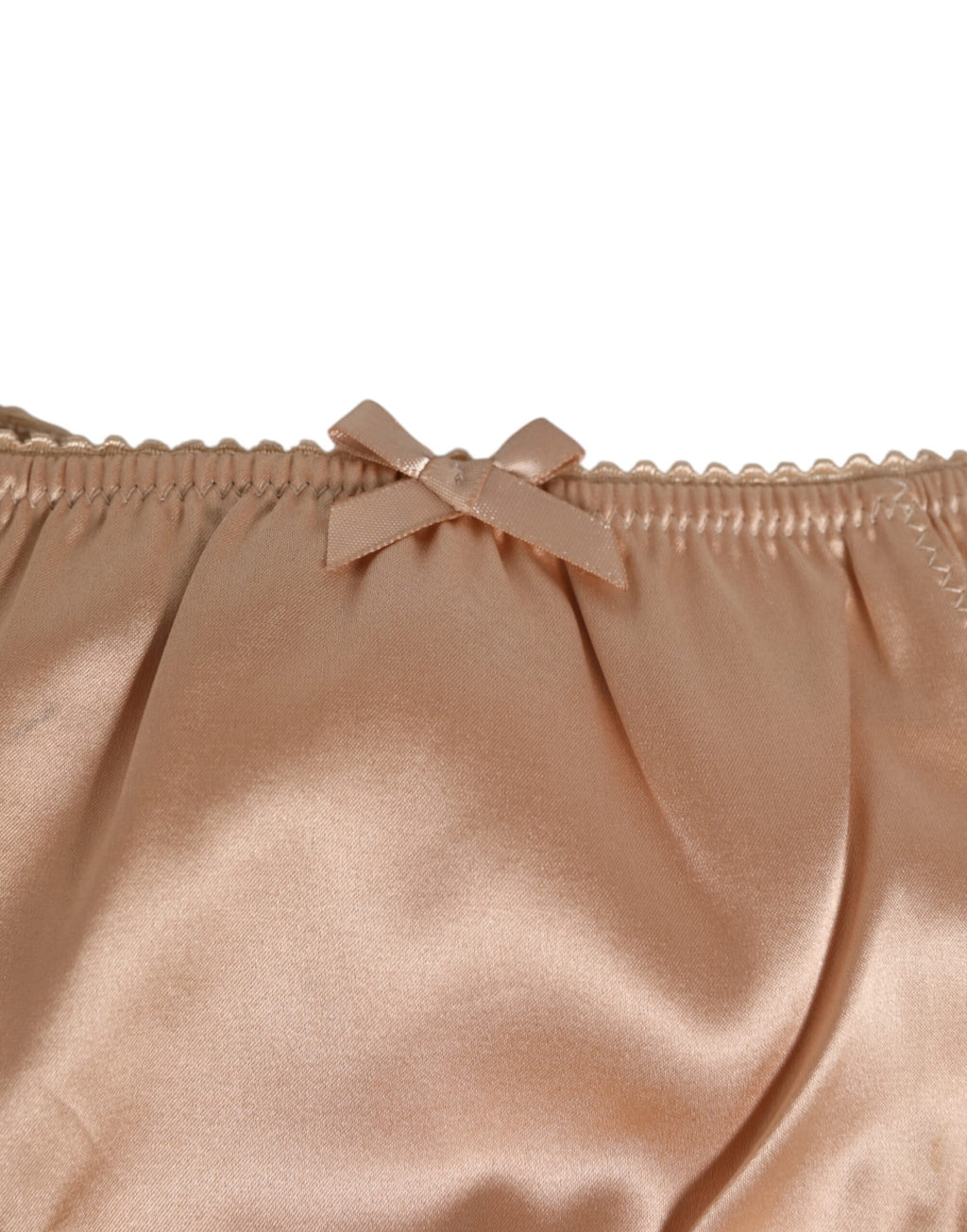 Nude-beige Seidensatin Schleife Spitze Unterwäsche
