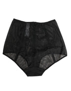 Black High Waist Mesh Sheer Shapewear Underwear