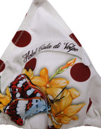 Weiß Rot Tupfen Blumen Print Triangel