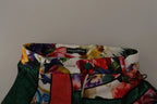 Multicolor Patchwork Jacquard Hose mit hohem Bund