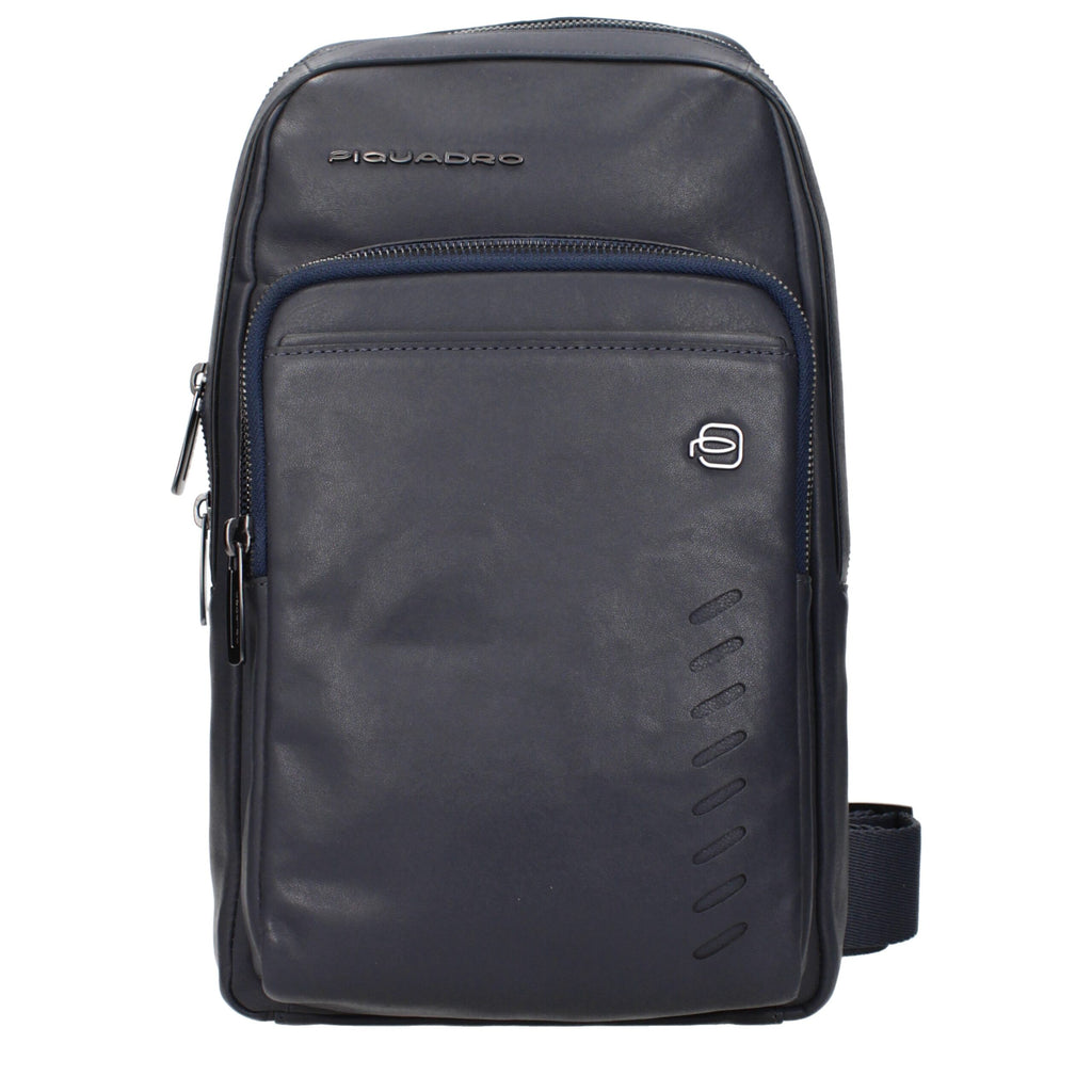 Borsa a tracolla in pelle blu
