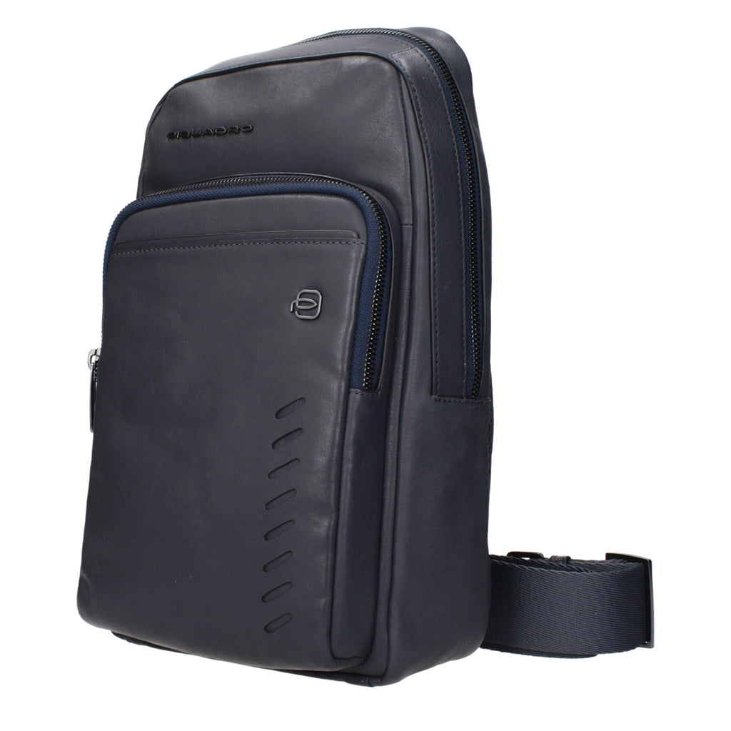 Borsa a tracolla in pelle blu