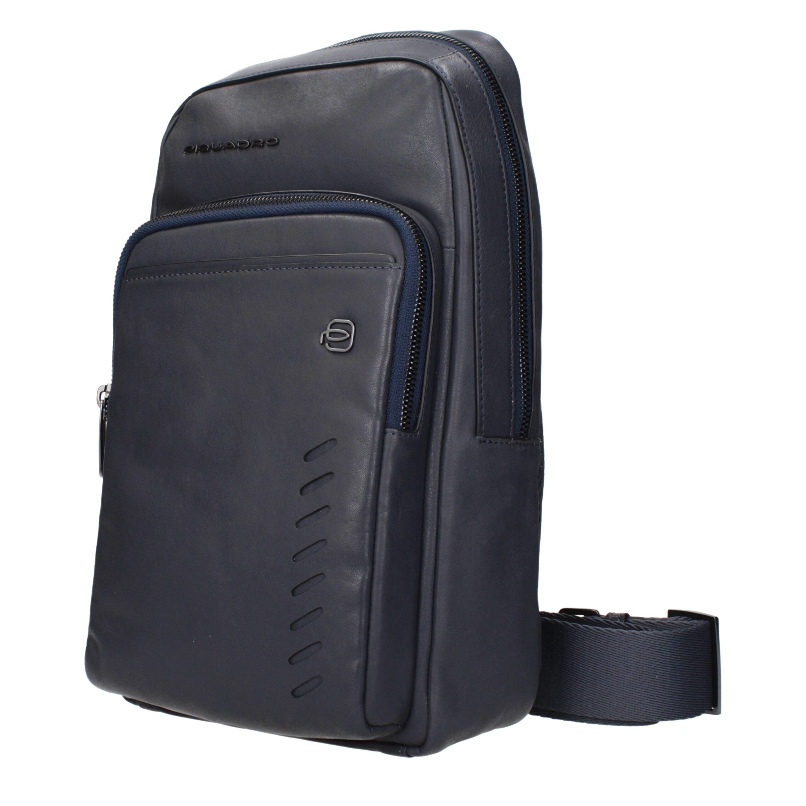 Borsa a tracolla in pelle blu