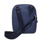 Blaue Umhängetasche aus Stoff
