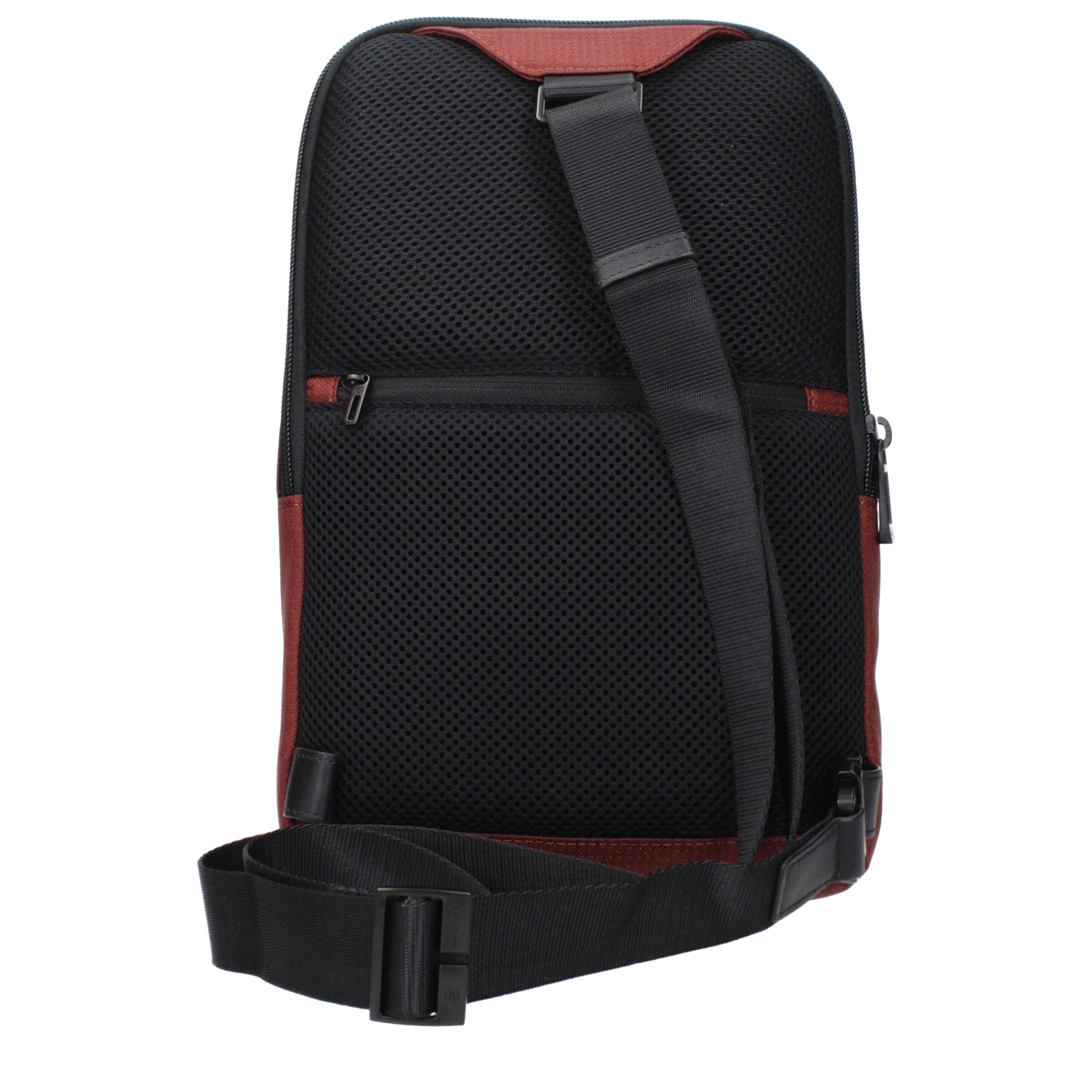 Red Fabric Crossbody Bag