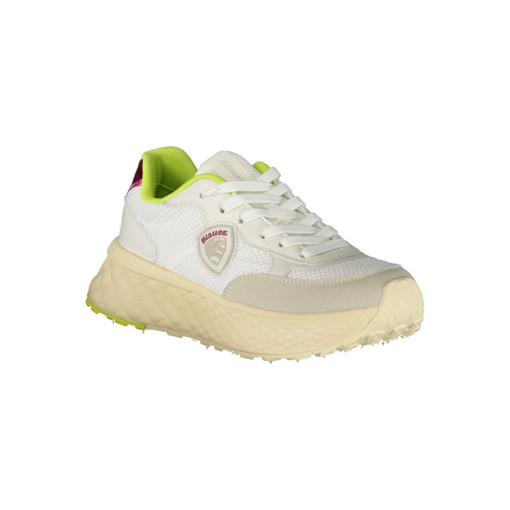 White Polyurethane Women's Sneaker
