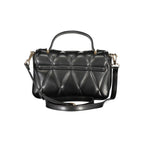 Black Polyurethane Women's Shoulder Bag