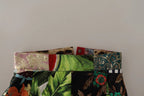 Multicolor Patchwork A-line Polyester Skirt