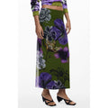 Verde Polyester Women Skirt with Elastic Waist
