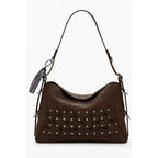 Braune Damenhandtasche aus Polyurethan
