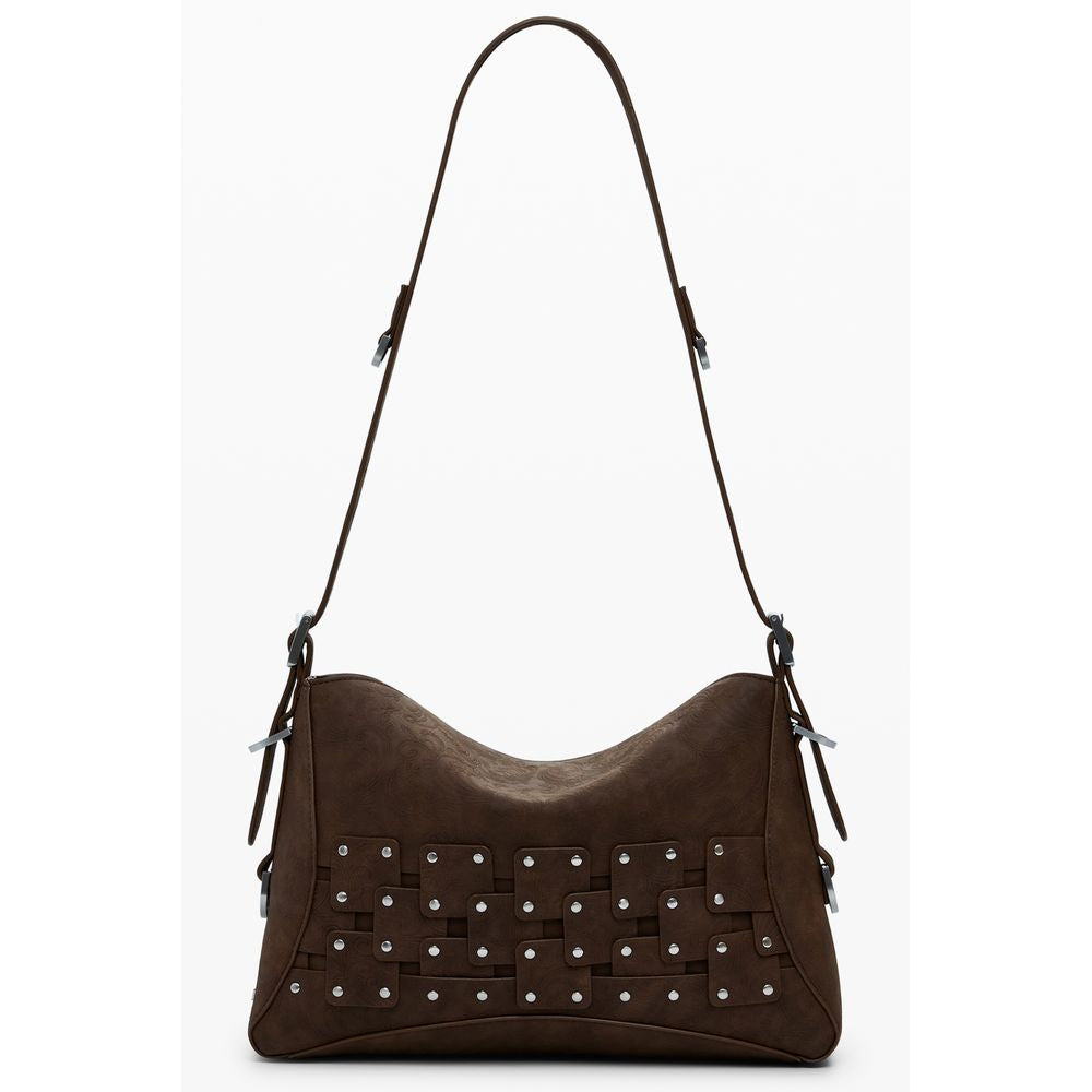 Braune Damenhandtasche aus Polyurethan