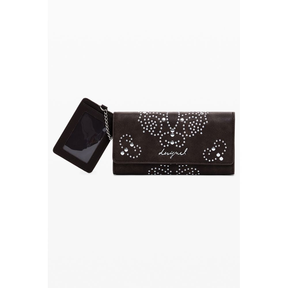 Brown Polyurethane Women's Wallet